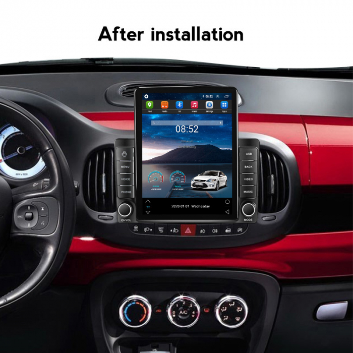 Navigatie dedicata Fiat 500L 2012-2017 ,Tesla Style, ANDROID 13,Carplay&Android Auto, 10 inch , 8+128GB, Internet, Aplicatii, Waze, Gps [4]