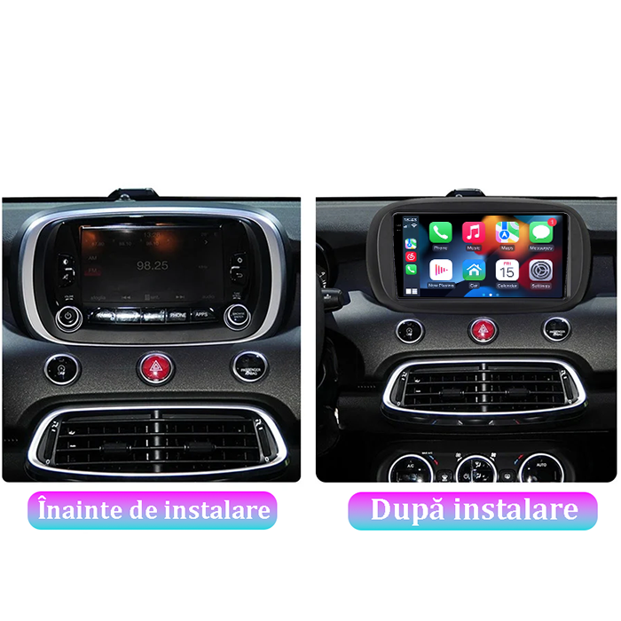 Navigatie dedicata Fiat 500X 2014-2020, 4GB RAM 64GB ROM, Procesor Qualcomm Octacore, Android 14, Rezolutie 2K, Display QLED 9", DSP, Carplay&Android Auto, SIM 4G [7]