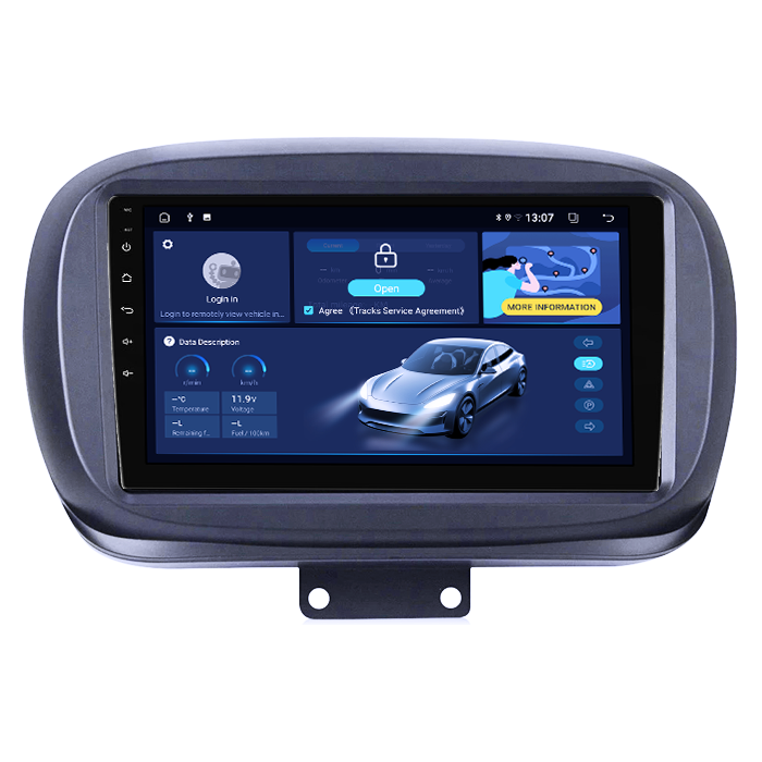 Navigatie dedicata Fiat 500X 2014-2020, 8GB RAM 128GB ROM, Octacore, Platforma TS18, Android 13, Display QLED 9”, Suporta camera 360º, DSP, Carplay&Android Auto, SIM 4G, Ventilator Activ [2]