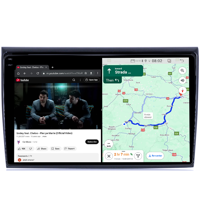 Navigatie dedicata Fiat Bravo 2007-2012, 4GB RAM 64GB ROM, Quadcore, Android 14, Display QLED 1K 9", DSP, Carplay&Android Auto, Suport camere AHD [5]