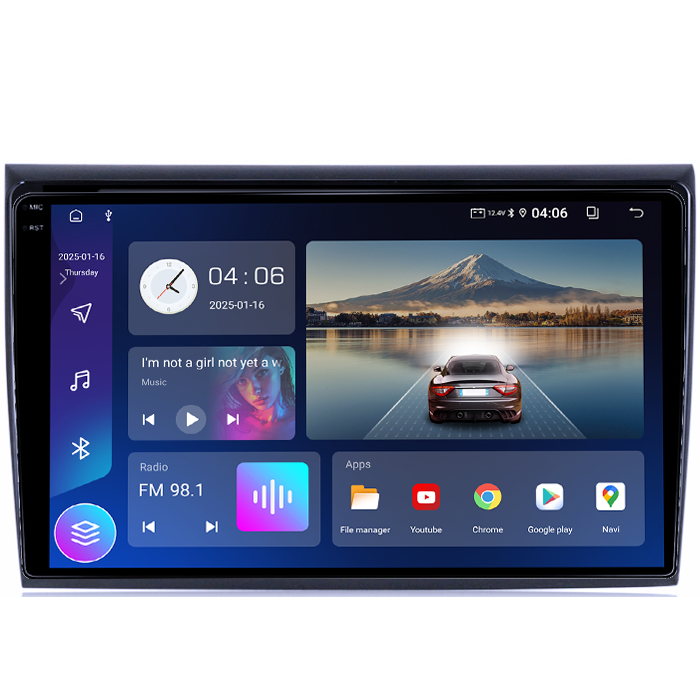 Navigatie dedicata Fiat Bravo 2007-2012, 4GB RAM 64GB ROM, Quadcore, Android 14, Display QLED 1K 9", DSP, Carplay&Android Auto, Suport camere AHD [2]