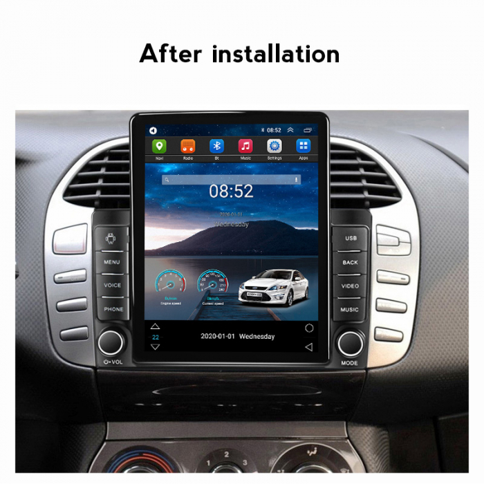 Navigatie dedicata Fiat Bravo 2007-2012 ,Tesla Style, ANDROID 13,Carplay&Android Auto, 10 inch , 8+128GB, Internet, Aplicatii, Waze, Gps [4]