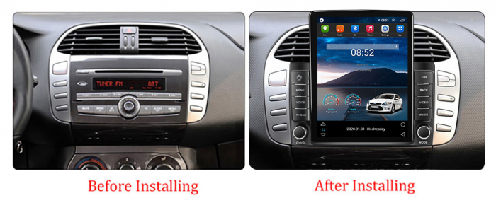 Navigatie dedicata Fiat Bravo 2007-2012 ,Tesla Style, ANDROID 13,Carplay&Android Auto, 10 inch , 8+128GB, Internet, Aplicatii, Waze, Gps [3]