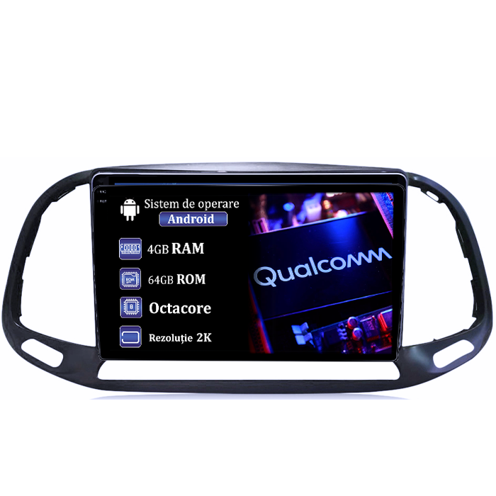 Navigatie dedicata Fiat Doblo 2015-2019, 4GB RAM 64GB ROM, Procesor Qualcomm Octacore, Android 14, Rezolutie 2K, Display QLED 9", DSP, Carplay&Android Auto, SIM 4G [1]