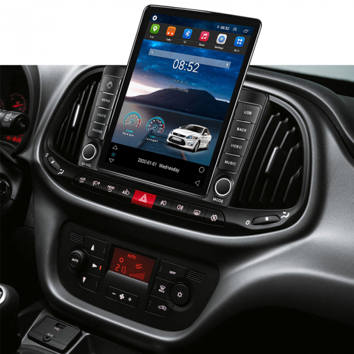 Navigatie dedicata Fiat Doblo 2015-2019 ,Tesla Style, ANDROID 13,Carplay&Android Auto, 10 inch , 8+128GB, Internet, Aplicatii, Waze, Gps [4]