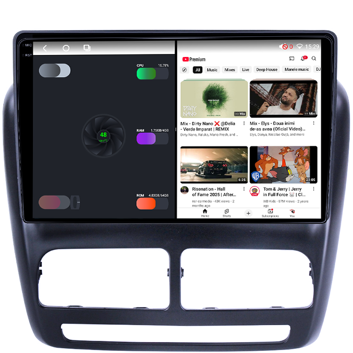 Navigatie dedicata Fiat Doblo 2015, 4GB RAM 64GB ROM, Octacore, Android 14, Display QLED 1K 10", Carplay&Android Auto, SIM 4G, Ventilator Activ [3]
