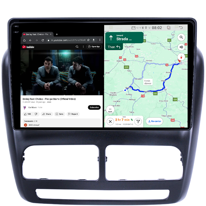 Navigatie dedicata Fiat Doblo 2015, 4GB RAM 64GB ROM, Quadcore, Android 14, Display QLED 1K 10", DSP, Carplay&Android Auto, Suport camere AHD [4]