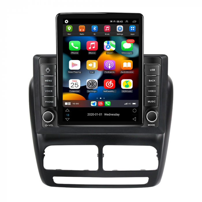 Navigatie dedicata Fiat Doblo 2015 ,Tesla Style, ANDROID 13,Carplay&Android Auto, 10 inch , 8+128GB, Internet, Aplicatii, Waze, Gps [2]