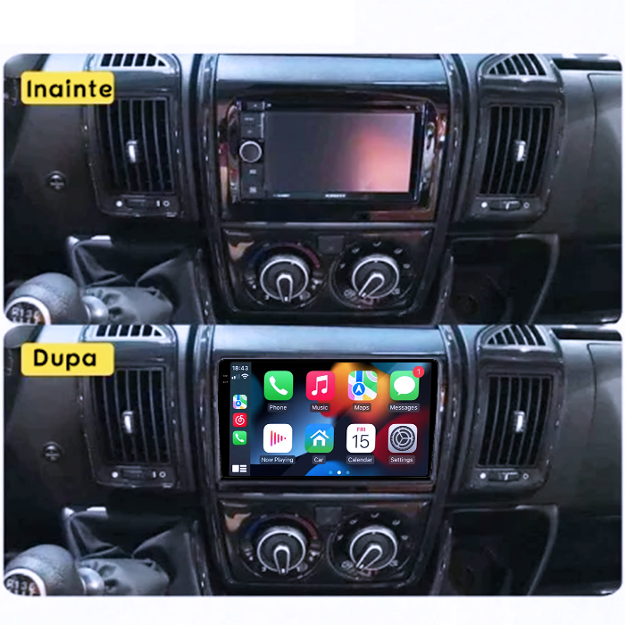Navigatie dedicata Fiat Ducato 2006-2016 Low, 4GB RAM 64GB ROM, Procesor Qualcomm Octacore, Android 14, Rezolutie 2K, Display QLED 9", DSP, Carplay&Android Auto, SIM 4G [7]