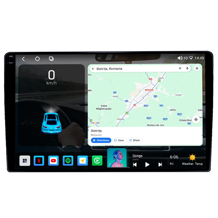 Navigatie dedicata Fiat Ducato 2006-2016 Low, 4GB RAM 64GB ROM, Procesor Qualcomm Octacore, Android 14, Rezolutie 2K, Display QLED 9", DSP, Carplay&Android Auto, SIM 4G [2]