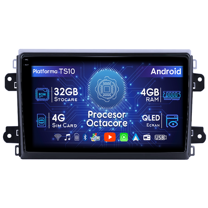 Navigatie dedicata Fiat Ducato 2022+, 4GB RAM 32GB ROM, Octacore, Android 14, Display QLED 1K 9", DSP, Carplay&Android Auto, SIM 4G, Bluetooth, Ventilator Activ [1]