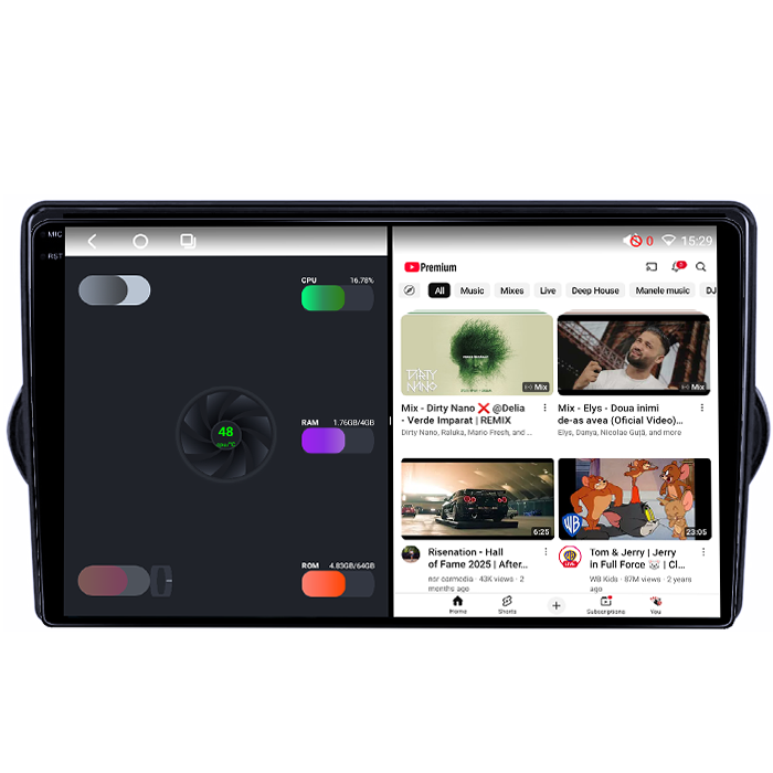 Navigatie dedicata Fiat Egea 2015-2018, 4GB RAM 64GB ROM, Octacore, Android 14, Display QLED 1K 9", Carplay&Android Auto, SIM 4G, Ventilator Activ [3]