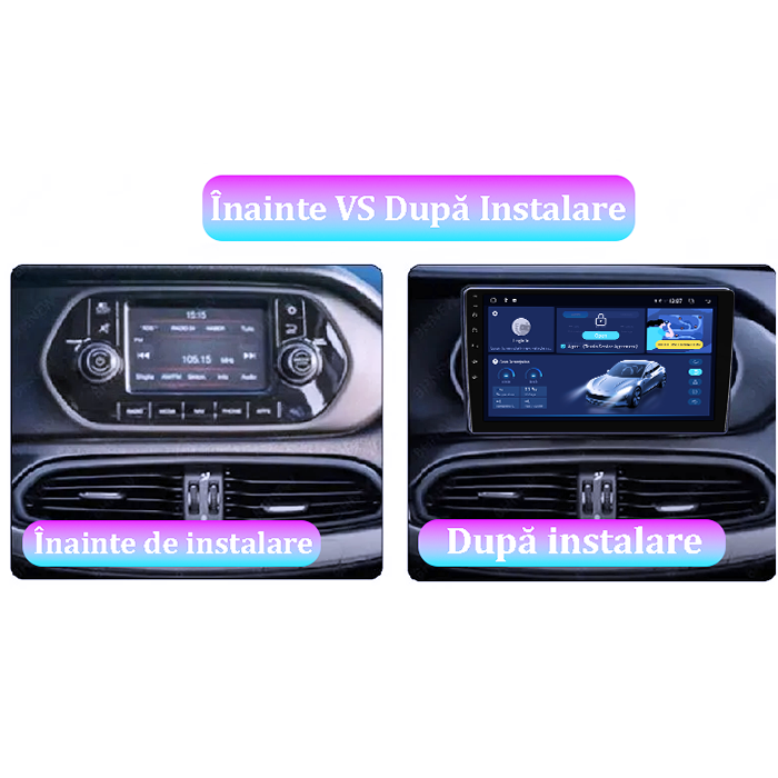 Navigatie dedicata Fiat Egea 2015-2018, 8GB RAM 128GB ROM, Octacore, Platforma TS18, Android 13, Display QLED 9”, Suporta camera 360º, DSP, Carplay&Android Auto, SIM 4G, Ventilator Activ [3]