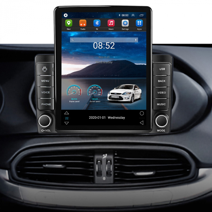 Navigatie dedicata Fiat Egea 2015-2018 ,Tesla Style, ANDROID 13,Carplay&Android Auto, 10 inch , 8+128GB, Internet, Aplicatii, Waze, Gps [4]