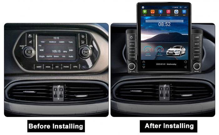 Navigatie dedicata Fiat Egea 2015-2018 ,Tesla Style, ANDROID 13,Carplay&Android Auto, 10 inch , 8+128GB, Internet, Aplicatii, Waze, Gps [3]