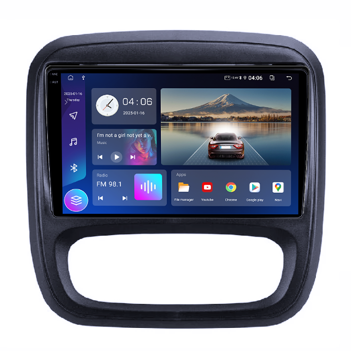 Navigatie dedicata Fiat Talento 2016+, 12GB RAM 256GB ROM, Android, Rezolutie 2K, Display QLED, 9", DSP, Carplay, Android Auto, Internet, Youtube, Waze, Wi Fi, USB [2]