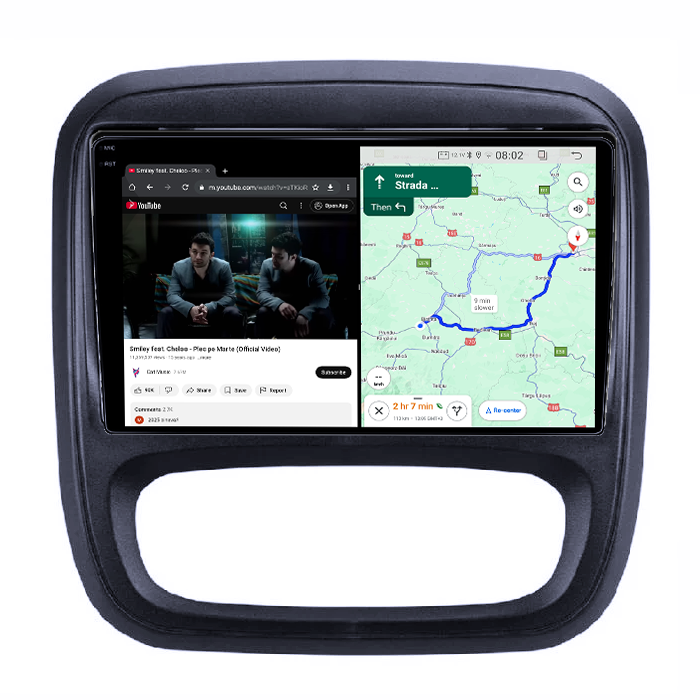Navigatie dedicata Fiat Talento 2016+, 12GB RAM 256GB ROM, Android, Rezolutie 2K, Display QLED, 9", DSP, Carplay, Android Auto, Internet, Youtube, Waze, Wi Fi, USB [4]