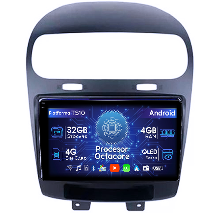 Navigatie dedicata Fiat Freemont 2011-2021, 4GB RAM 32GB ROM, Octacore, Android 14, Display QLED 1K 9", DSP, Carplay&Android Auto, SIM 4G, Bluetooth, Ventilator Activ [1]