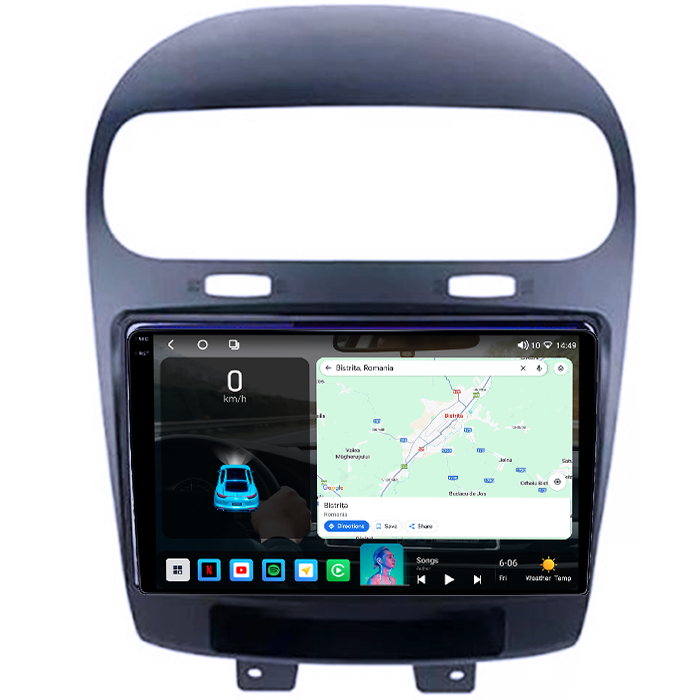 Navigatie dedicata Fiat Freemont 2011-2021, 4GB RAM 64GB ROM, Procesor Qualcomm Octacore, Android 14, Rezolutie 2K, Display QLED 9", DSP, Carplay&Android Auto, SIM 4G [2]