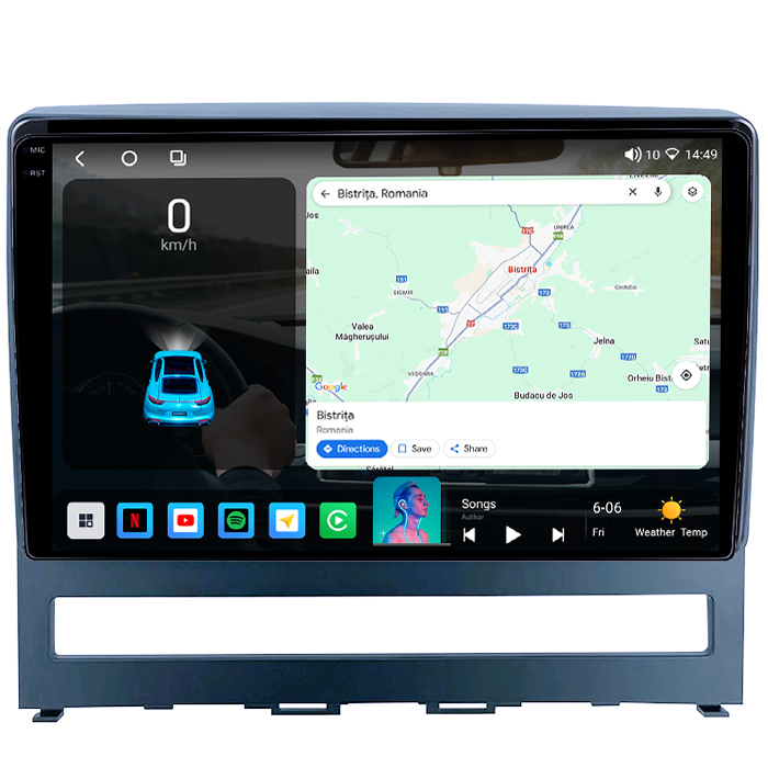 Navigatie dedicata Fiat Perla 2009+, 4GB RAM 64GB ROM, Octacore, Android 14, Display QLED 1K 9", Carplay&Android Auto, SIM 4G, Ventilator Activ [2]