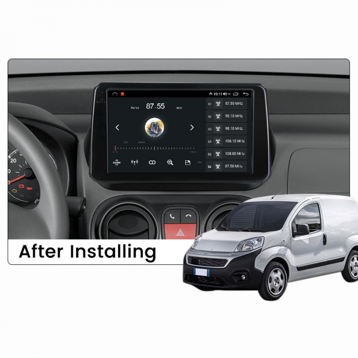 Navigatie dedicata Fiat Qubo 2008-2017, 12GB RAM 256GB ROM, Android 13, Rezolutie 2K, Display QLED, 9", DSP, Carplay, Android Auto, Internet, Youtube, Waze, Wi Fi, USB [6]