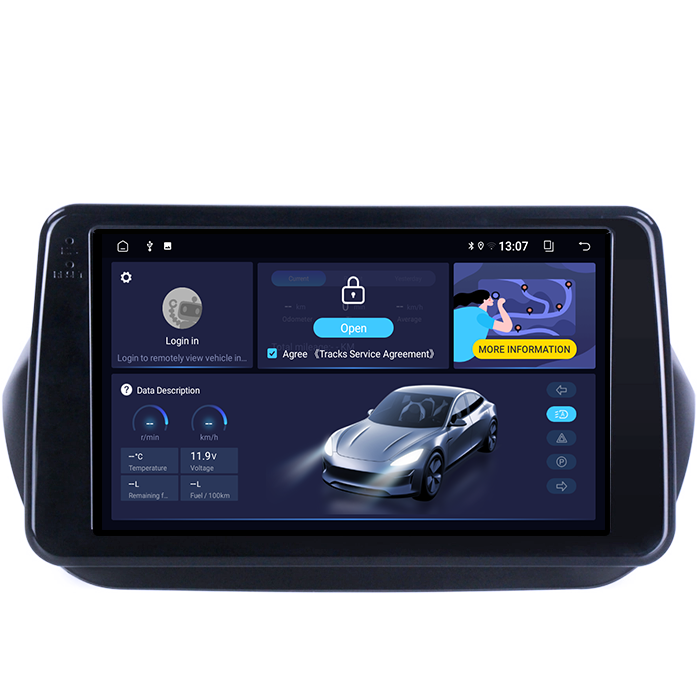 Navigatie dedicata Fiat Qubo 2008-2017, 8GB RAM 128GB ROM, Octacore, Platforma TS18, Android 13, Display QLED 9”, Suporta camera 360º, DSP, Carplay&Android Auto, SIM 4G, Ventilator Activ [2]