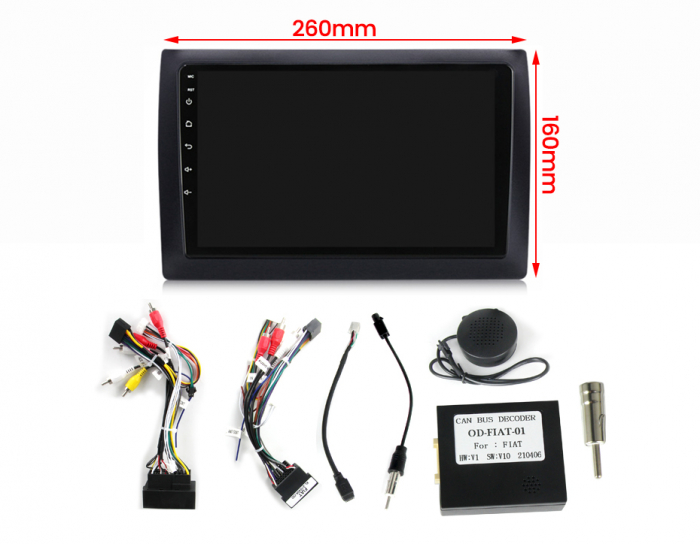 Navigatie dedicata Fiat Stilo 2010, 12GB RAM 256GB ROM, Android 13, Rezolutie 2K, Display QLED, 9", DSP, Carplay, Android Auto, Internet, Youtube, Waze, Wi Fi, USB [2]