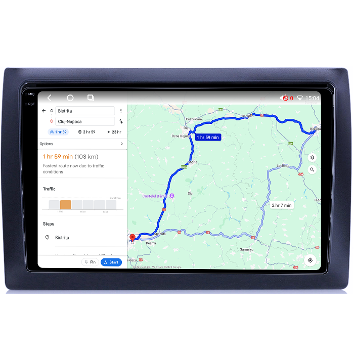 Navigatie dedicata Fiat Stilo 2010, 4GB RAM 64GB ROM, Octacore, Android 14, Display QLED 1K 9", Carplay&Android Auto, SIM 4G, Ventilator Activ [5]