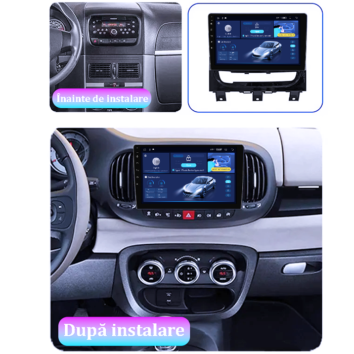 Navigatie dedicata Fiat Strada Idea 2012-2016 DUDU3, 4GB RAM 64GB ROM, Octacore, Platforma 8581, Android, Display QLED 9", DSP, Carplay&AndroidAuto [6]