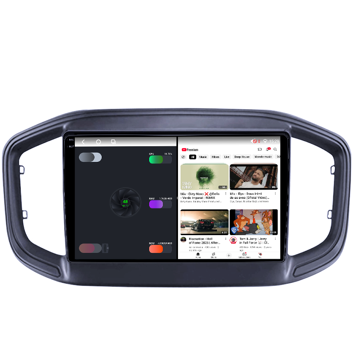 Navigatie dedicata Fiat Strada 2020-2021, 4GB RAM 64GB ROM, Octacore, Android 14, Display QLED 1K 9", Carplay&Android Auto, SIM 4G, Ventilator Activ [3]