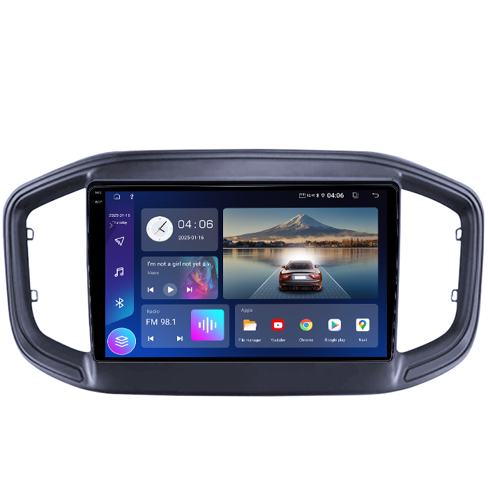 Navigatie dedicata Fiat Strada 2020-2021, 4GB RAM 64GB ROM, Quadcore, Android 14, Display QLED 1K 9", DSP, Carplay&Android Auto, Suport camere AHD [2]