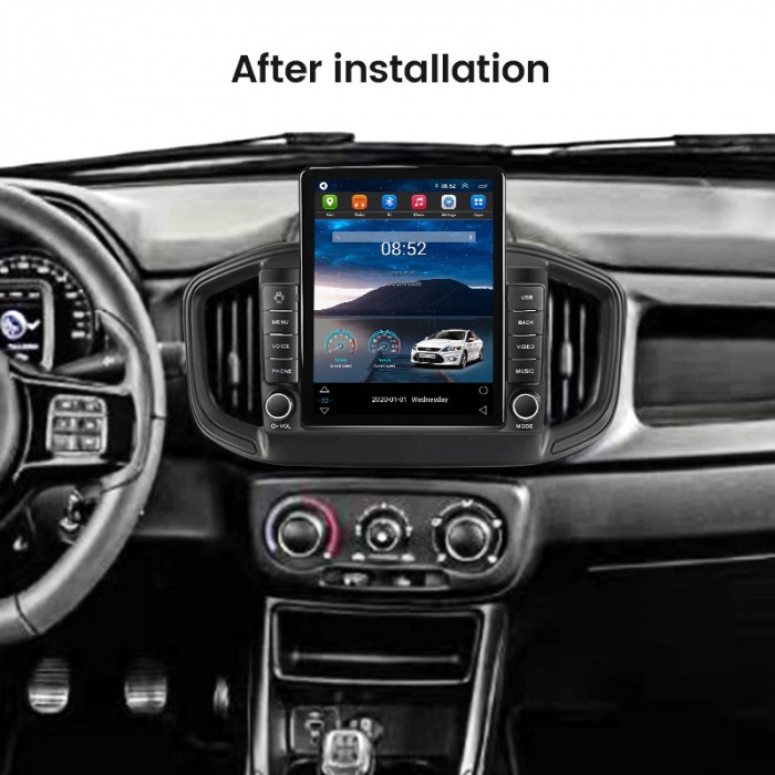 Navigatie dedicata Fiat Strada 2020-2021 ,Tesla Style, ANDROID 13,Carplay&Android Auto, 10 inch , 8+128GB, Internet, Aplicatii, Waze, Gps [4]