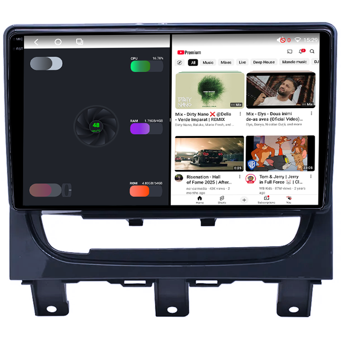 Navigatie dedicata Fiat Strada Idea 2012-2016, 4GB RAM 64GB ROM, Octacore, Android 14, Display QLED 1K 9", Carplay&Android Auto, SIM 4G, Ventilator Activ [3]