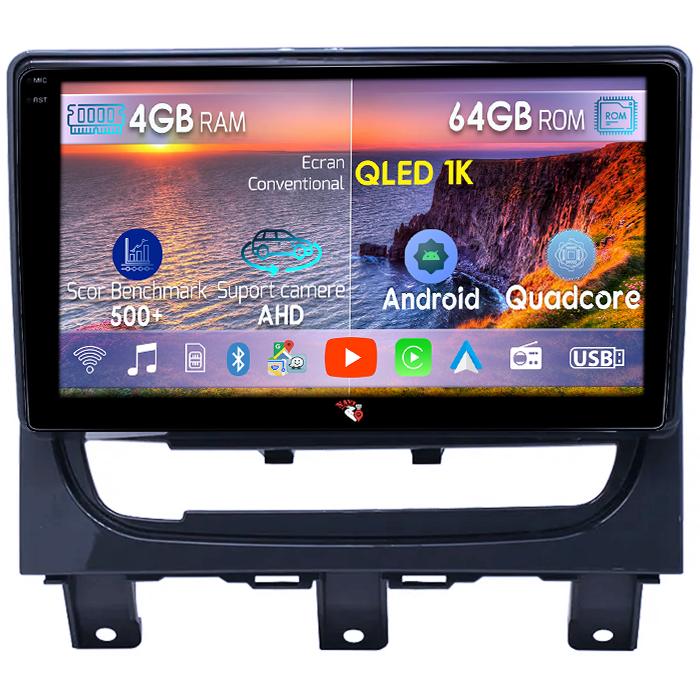 Navigatie dedicata Fiat Strada Idea 2012-2016, 4GB RAM 64GB ROM, Octacore, Android 14, Display QLED 1K 9", Carplay&Android Auto, SIM 4G, Ventilator Activ [1]