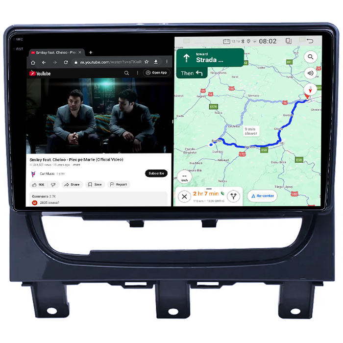 Navigatie dedicata Fiat Strada Idea 2012-2016, 4GB RAM 64GB ROM, Quadcore, Android 14, Display QLED 1K 9", DSP, Carplay&Android Auto, Suport camere AHD [4]