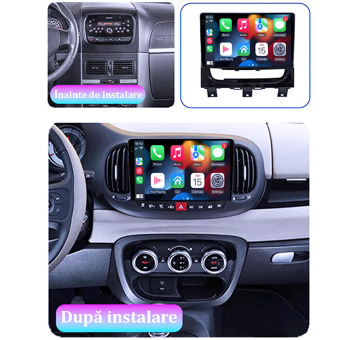 Navigatie dedicata Fiat Strada Idea 2012-2016, 4GB RAM 64GB ROM, Procesor Qualcomm Octacore, Android 14, Rezolutie 2K, Display QLED 9", DSP, Carplay&Android Auto, SIM 4G [7]