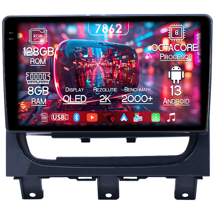 Navigatie dedicata Fiat Strada Idea 2012-2016, 8GB RAM 128GB ROM, Octacore, Platforma TS18, Android 13, Display QLED 9”, Suporta camera 360º, DSP, Carplay&Android Auto, SIM 4G, Ventilator Activ [1]