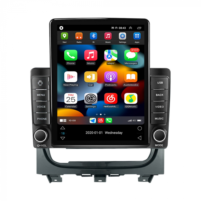 Navigatie dedicata Fiat Strada Idea 2012-2016 Tesla Style, 8+128 GB RAM, ANDROID 13, Carplay&Android Auto, 10 inch, Internet, Aplicatii, Waze, Gps [2]