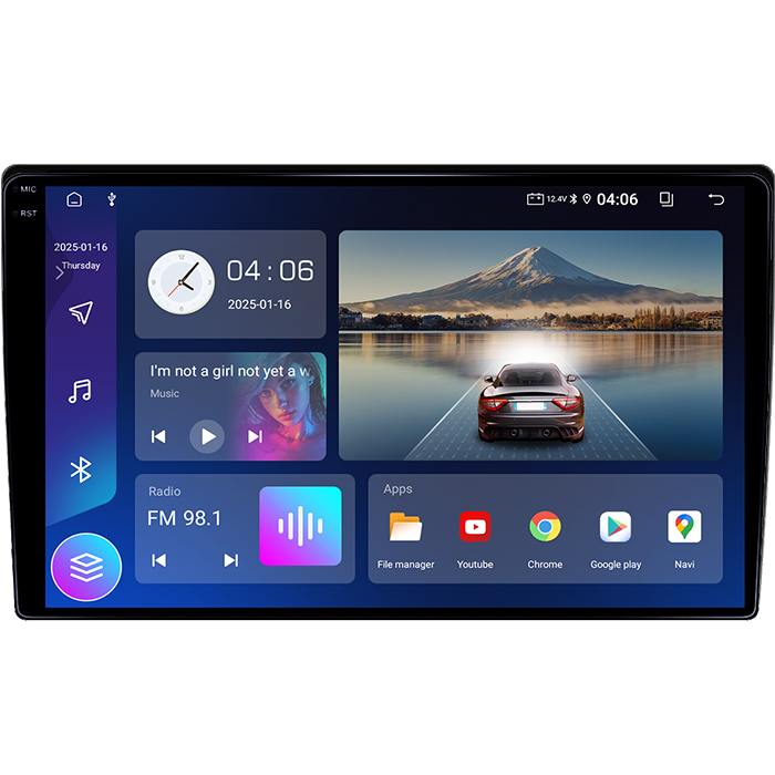 Navigatie dedicata Fiat Tipo 2022+, 12GB RAM 256GB ROM, Android, Rezolutie 2K, Display QLED, 9", DSP, Carplay, Android Auto, Internet, Youtube, Waze, Wi Fi, USB [2]