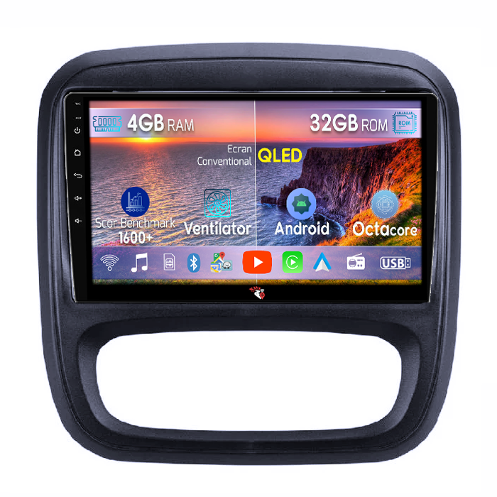 Navigatie dedicata Fiat Talento 2016+, 4GB RAM 32GB ROM, Octacore, Android 14, Display QLED 9", DSP, Carplay&Android Auto, SIM 4G, Bluetooth, Ventilator Activ [1]