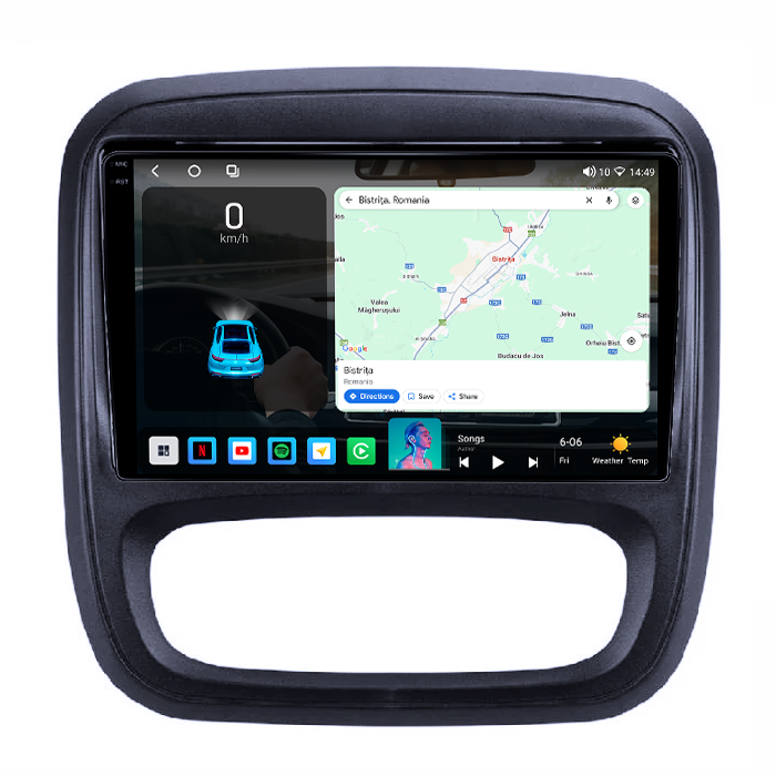 Navigatie dedicata Fiat Talento 2016+, 4GB RAM 64GB ROM, Octacore, Android 14, Display QLED 1K 9", Carplay&Android Auto, SIM 4G, Ventilator Activ [2]