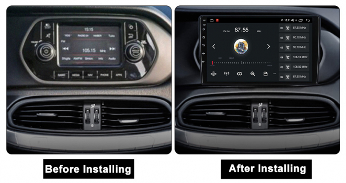 Navigatie dedicata Fiat Tipo 2015-2018, 4 GB RAM 32 ROM, Android 13, Display QLED, 9", DSP, Carplay, Android Auto, Internet, Youtube , Waze , Wi Fi , Usb , Bluetooth [8]
