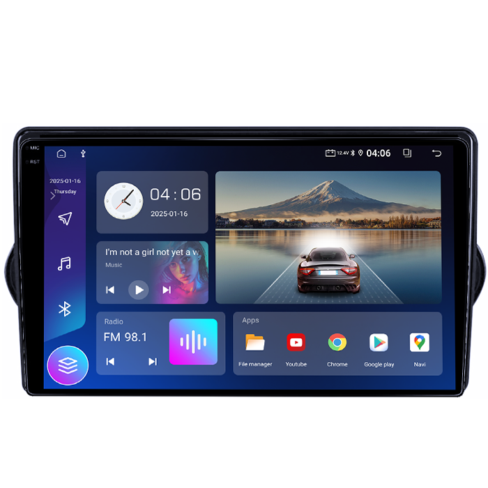 Navigatie dedicata Fiat TIPO, Egea 2015, 4GB RAM 64GB ROM, Quadcore, Android 14, Display QLED 1K 9", DSP, Carplay&Android Auto, Suport camere AHD [2]