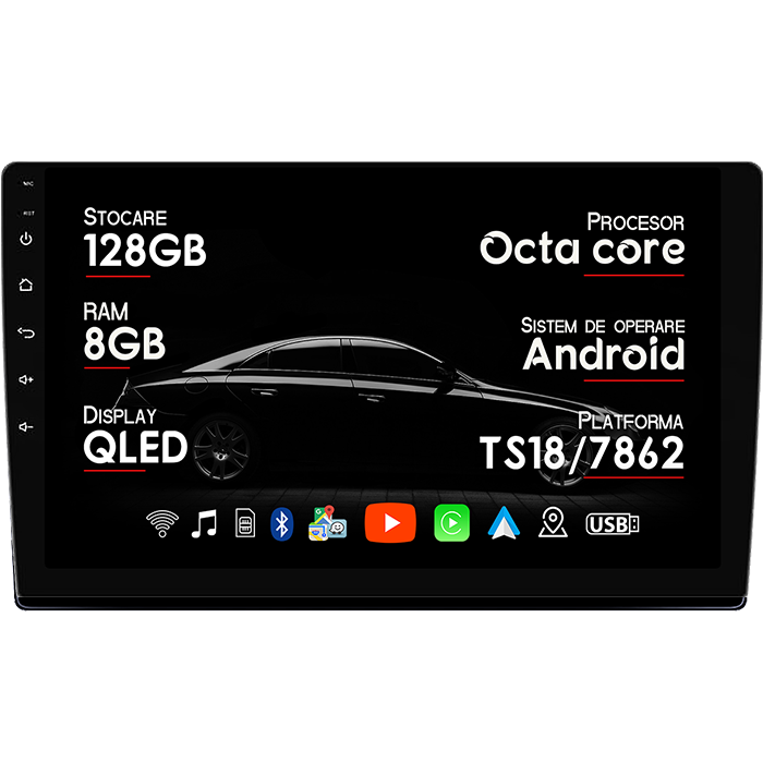 Navigatie dedicata Fiat TIPO, Egea 2015, 8GB RAM 128GB ROM, Octacore, Platforma TS18, Android 14, Display QLED 9", Suporta camera 360", DSP, Carplay&Android Auto, SIM 4G, Ventilator Activ [1]