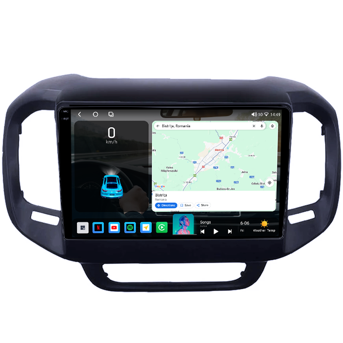 Navigatie dedicata Fiat Toro 2016-2019, 4GB RAM 64GB ROM, Octacore, Android 14, Display QLED 1K 9", Carplay&Android Auto, SIM 4G, Ventilator Activ [2]