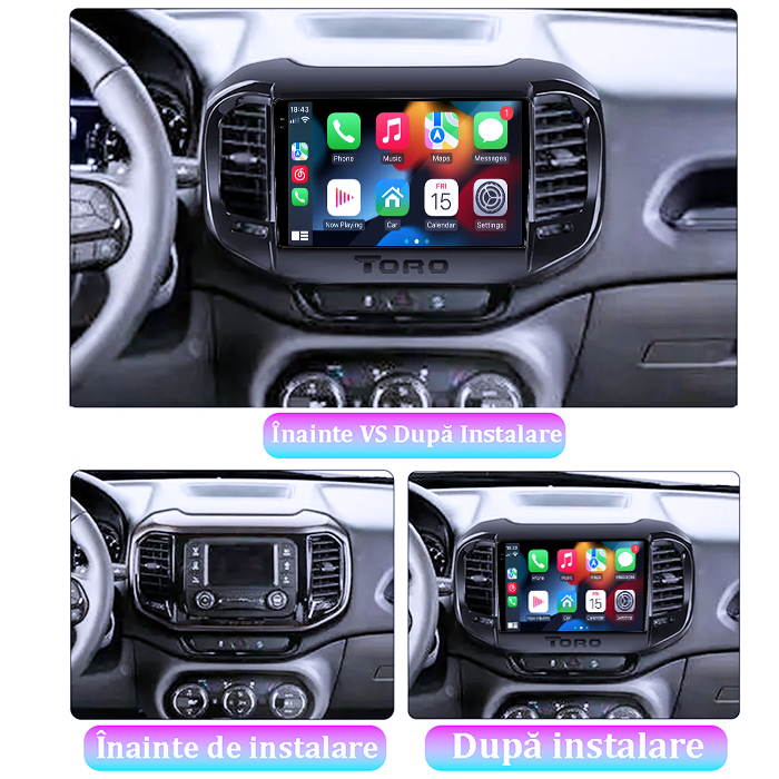 Navigatie dedicata Fiat Toro 2016-2019, 4GB RAM 64GB ROM, Procesor Qualcomm Octacore, Android 14, Rezolutie 2K, Display QLED 9", DSP, Carplay&Android Auto, SIM 4G [7]