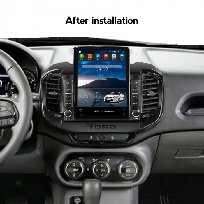 Navigatie dedicata Fiat Toro 2017-2020 ,Tesla Style, ANDROID 13,Carplay&Android Auto, 10 inch , 8+128GB, Internet, Aplicatii, Waze, Gps [4]