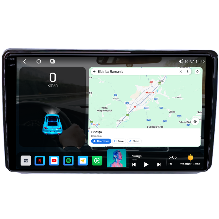 Navigatie dedicata Fiat Viaggio/Ottimo, 4GB RAM 64GB ROM, Octacore, Android 14, Display QLED 1K 9", Carplay&Android Auto, SIM 4G, Ventilator Activ [2]