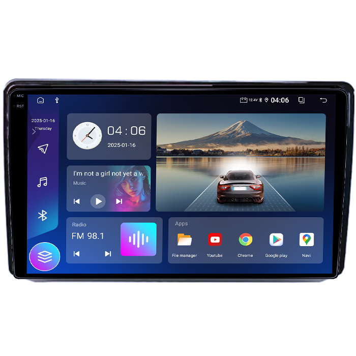 Navigatie dedicata Fiat Viaggio/Ottimo, 4GB RAM 64GB ROM, Quadcore, Android 14, Display QLED 1K 9", DSP, Carplay&Android Auto, Suport camere AHD [2]