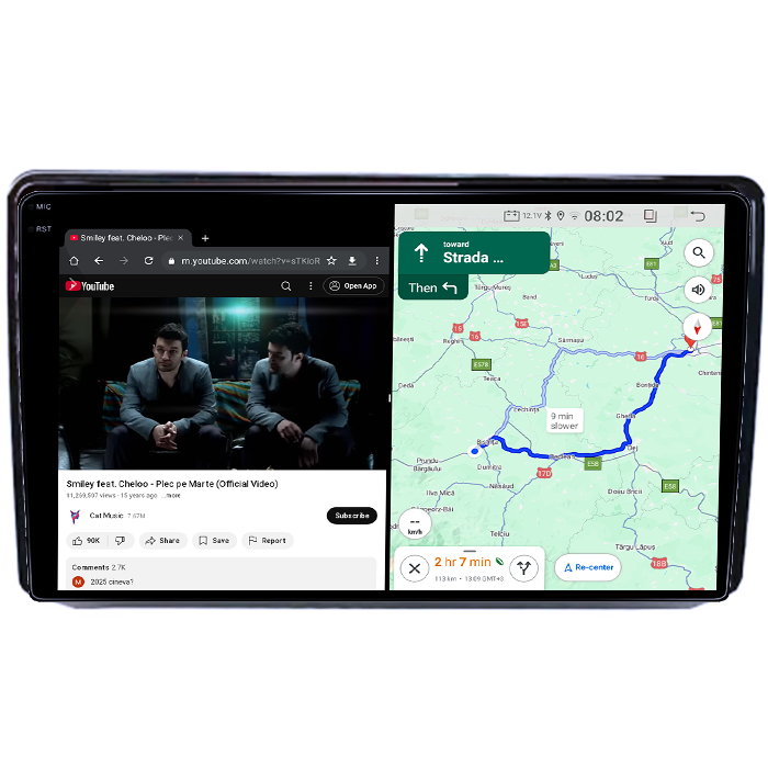 Navigatie dedicata Fiat Viaggio/Ottimo, 4GB RAM 64GB ROM, Quadcore, Android 14, Display QLED 1K 9", DSP, Carplay&Android Auto, Suport camere AHD [4]